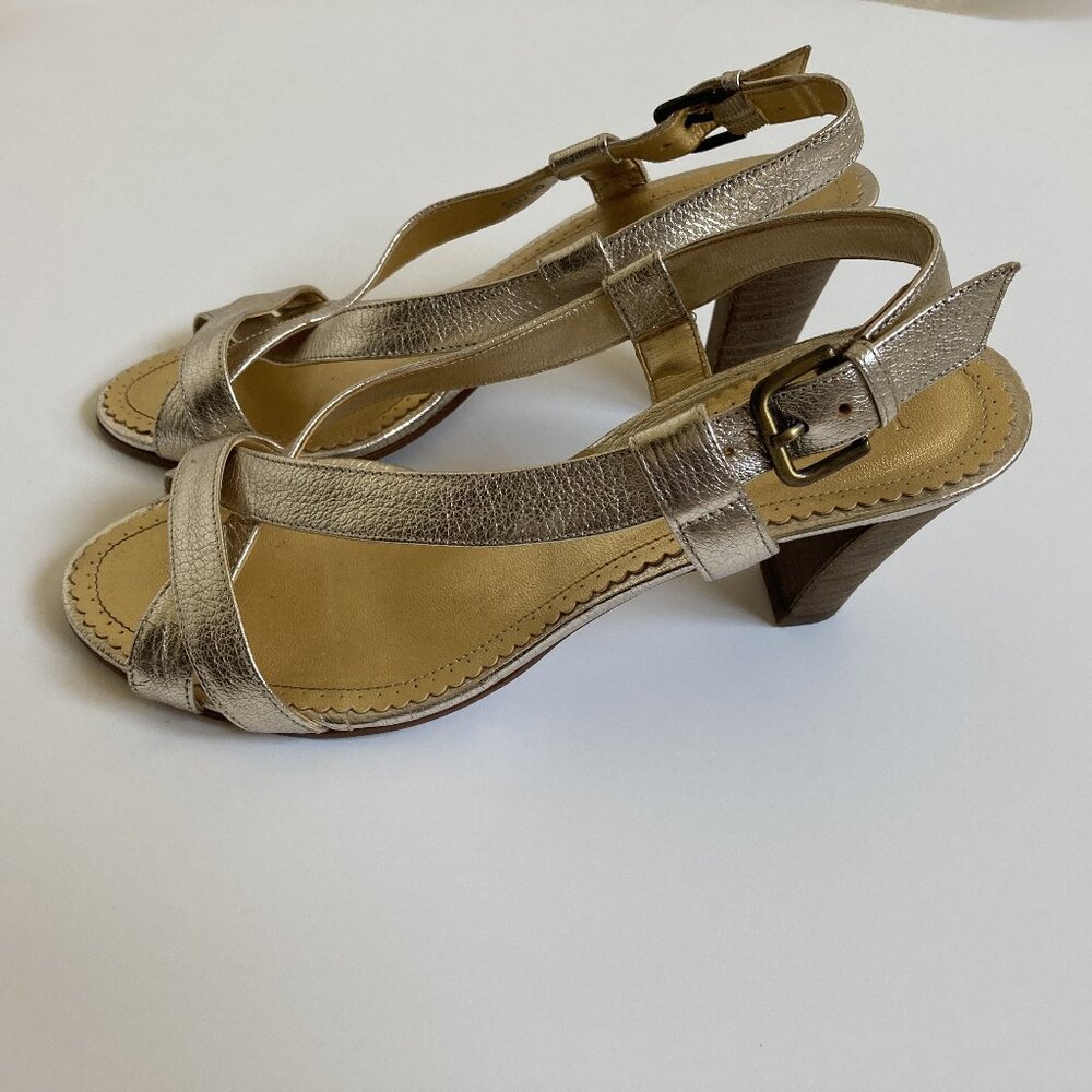 J Crew Metallic Sandals Size 6.5